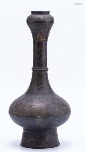 清代 蟠虺纹铜瓶