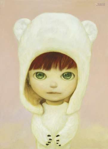 b.1964 山本麻友香 Little White Bear Boy 版画 75版