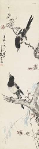 1838-1896 陈崇光 花鸟 立轴 设色 纸本