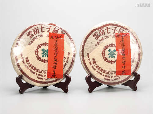 90年代  中茶绿印厚纸老树班章普洱生茶  中国茶典有记载