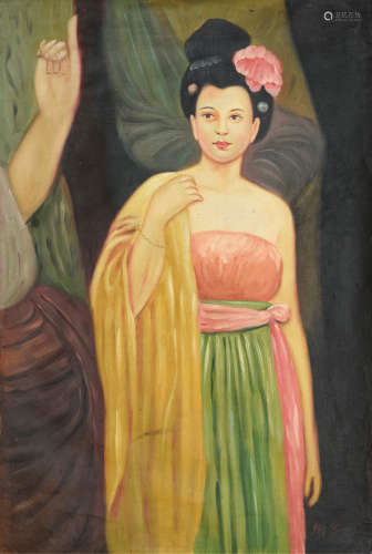 刘宇一款  仕女  油画
