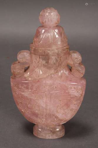 Chinese Pink Amythest Bottle and Stopper,