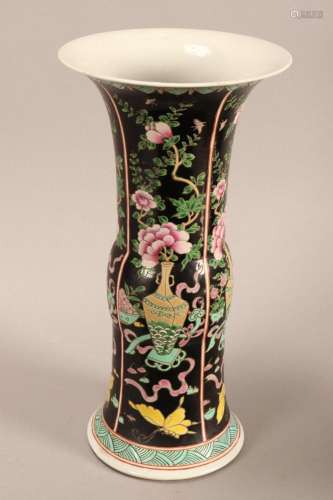 Chinese Famille Noir Porcelain Vase,