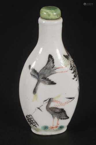 Chinese Famille Rose Porcelain Snuff Bottle,