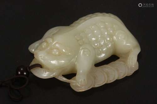 Chinese Carved Jade Pendant,