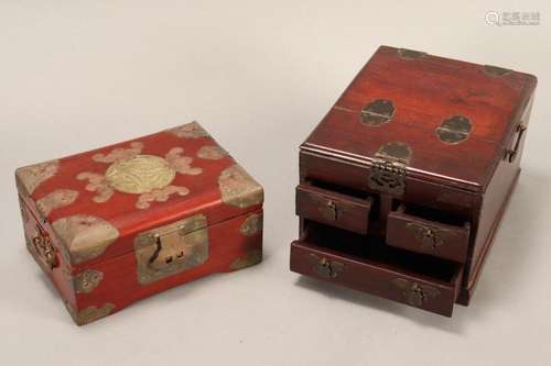 Chinese Rosewood Vanity Box,