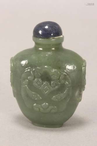 Chinese Jade Snuff Bottle and Stopper,