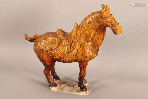 Large Chinese Tang Style Pottery Horse,