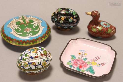 Small Quantity of Chinese Cloisonne Wares,