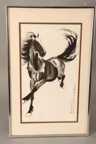 Chinese Ink Painting of a Horse,