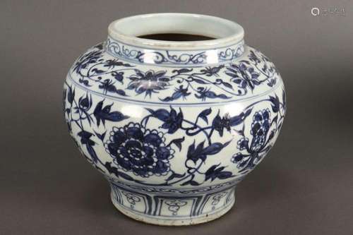 Chinese Blue and White Porcelain Jar,