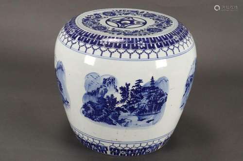 Chinese Blue and White Porcelain Vase,