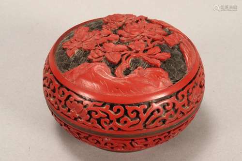 Chinese Lacquer Box and Cover,