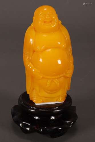 Chinese Peking Glass Buddha Figure,