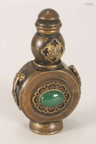 Heavy Chinese Bronze Snuff Bottle,