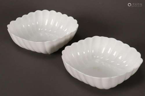 Pair of Chinese White Glaze Bowls,