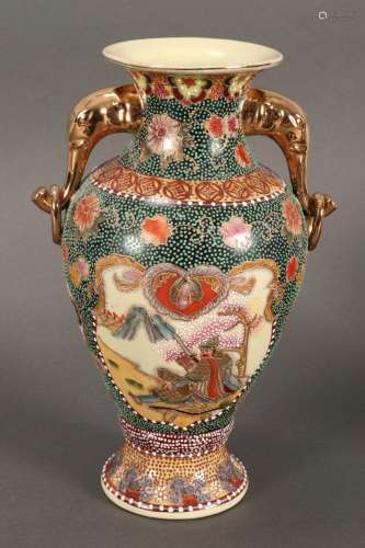 Japanese Twin Handled Vase,