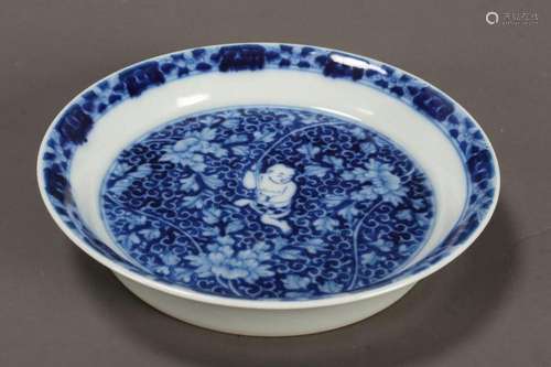 Chinese Blue and White Porcelain Dish,