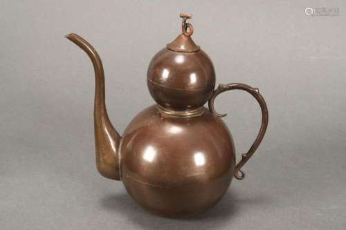 Chinese Brass Teapot and Cover,