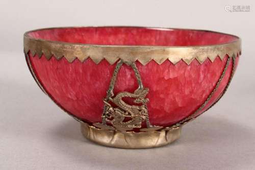 Chinese Pink Stone Bowl,