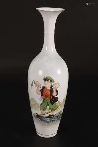 Chinese Eggshell Porcelain Vase,