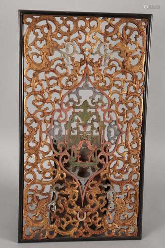 Chinese Carved Giltwood Panel,