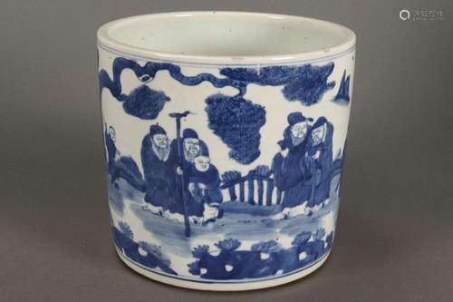 Chinese Late Qing Dynasty Blue and White Porcelain