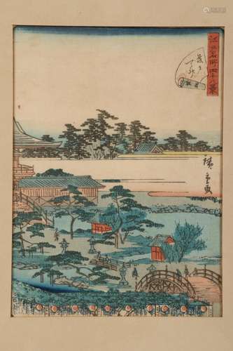 Framed Japanese Woodblock Print,