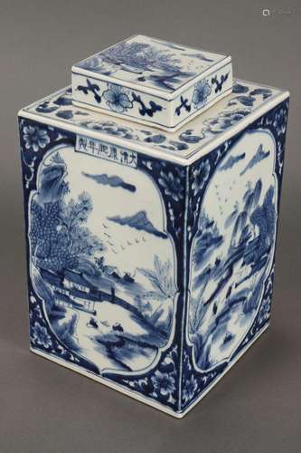 Chinese Blue and White Porcelain Jar and Cover,