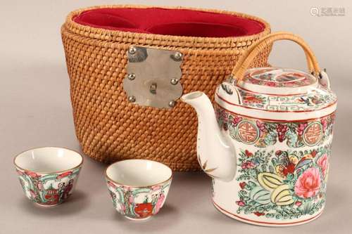 Japanese Porcelain Ware Teapot and Two Tea Bowls,