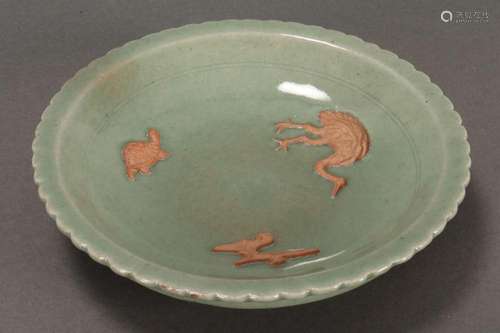 Chinese Celadon Glaze Dish,