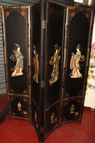 Chinese Four Panel Screen,