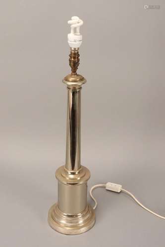 Large Silvered Table Lamp,