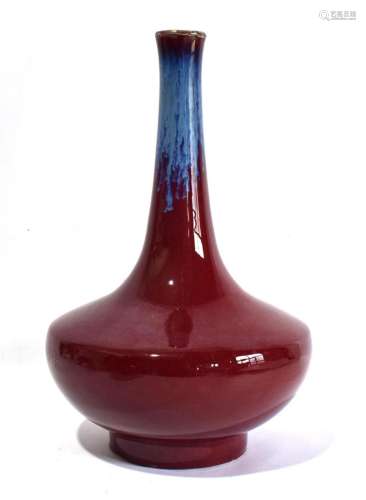 An Tall Elegant Chinese Flambé Vase
