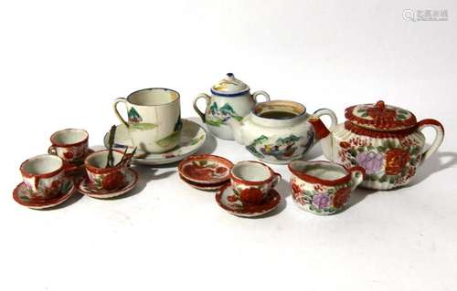 A Part Mixed Japanese miniature Tea Set (8)