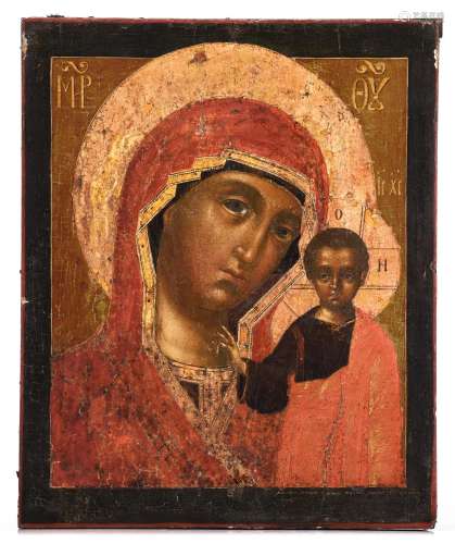 (T) A Russian Kasanskaya icon, 19thC, 29,5 x 36 cmâ€¦