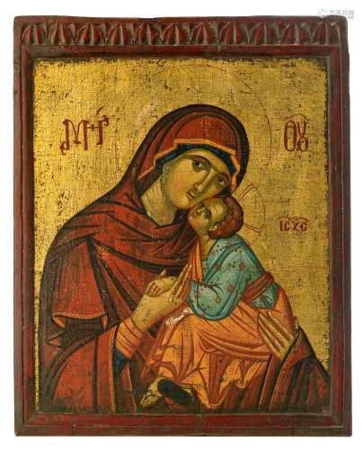 (T) Icon representing the Holy Mother and child