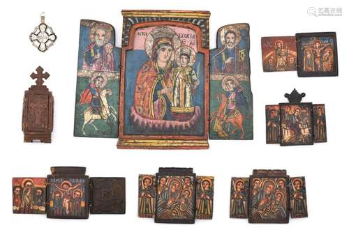 (T) An exceptional collection of 8 Coptic icons, late