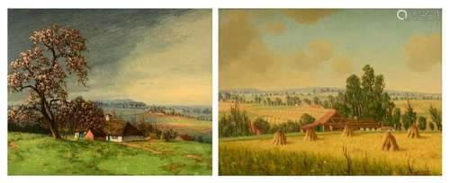 (T) Frans Coppens (1895-1975), two landscapes, oil on