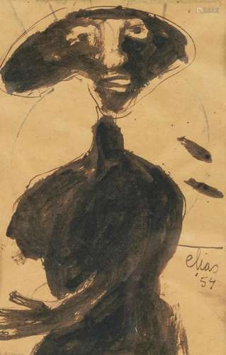 (T) Etienne Elias (1936-2007), untitled, 1954, ink