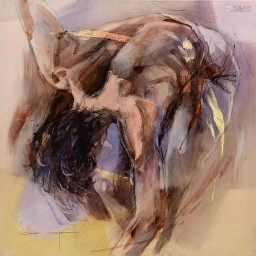 (T) Christine Comyn (1957), 'Attitude', oil on can...