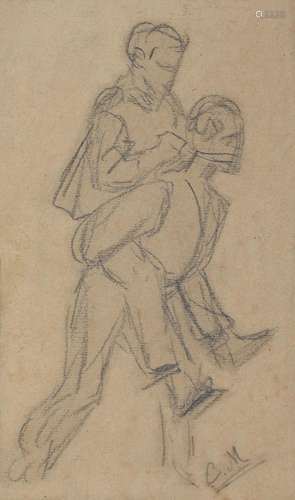 (T) Constantin Meunier (1831-1905), study drawing,