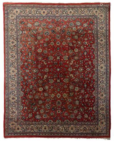 (T) A large Oriental Sarourg carpet, 297 cm x 378 cmâ€¦