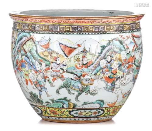 (T) A Chinese famille rose jardiniere, 19thC, Ã¸ 32 - H