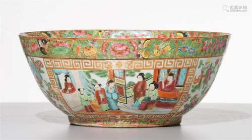 (T) A Chinese Canton punch bowl, H 12,5 - 29 cmâ€¦