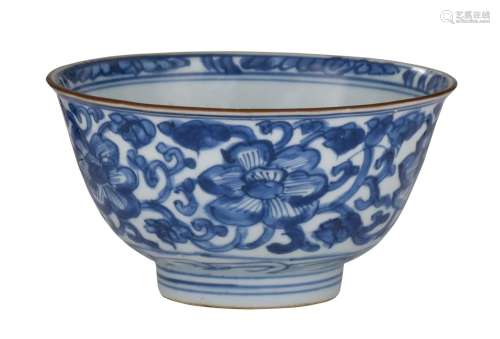 (T) A Chinese blue and white 'Lotus' bowl, with a