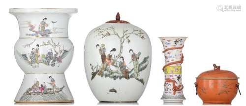 (T) A collection of Chinese famille rose ware, late