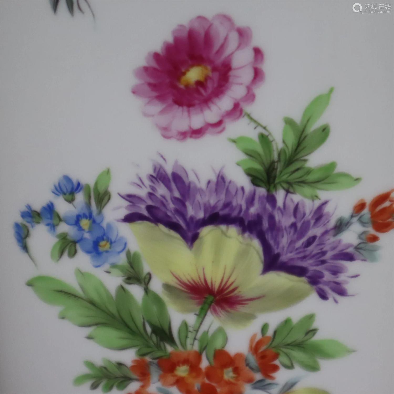 Vase - Herend, Ungarn, Porzellan, polychrom bemalt mit Blume...－【Deal ...
