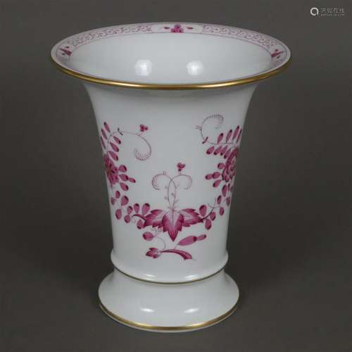 Trichtervase - Meissen, 20. Jh., Porzellan, Indische Malerei...