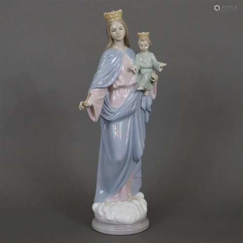 Porzellanfigur "Madonna mit Kind" - Nao/Lladro, Sp...